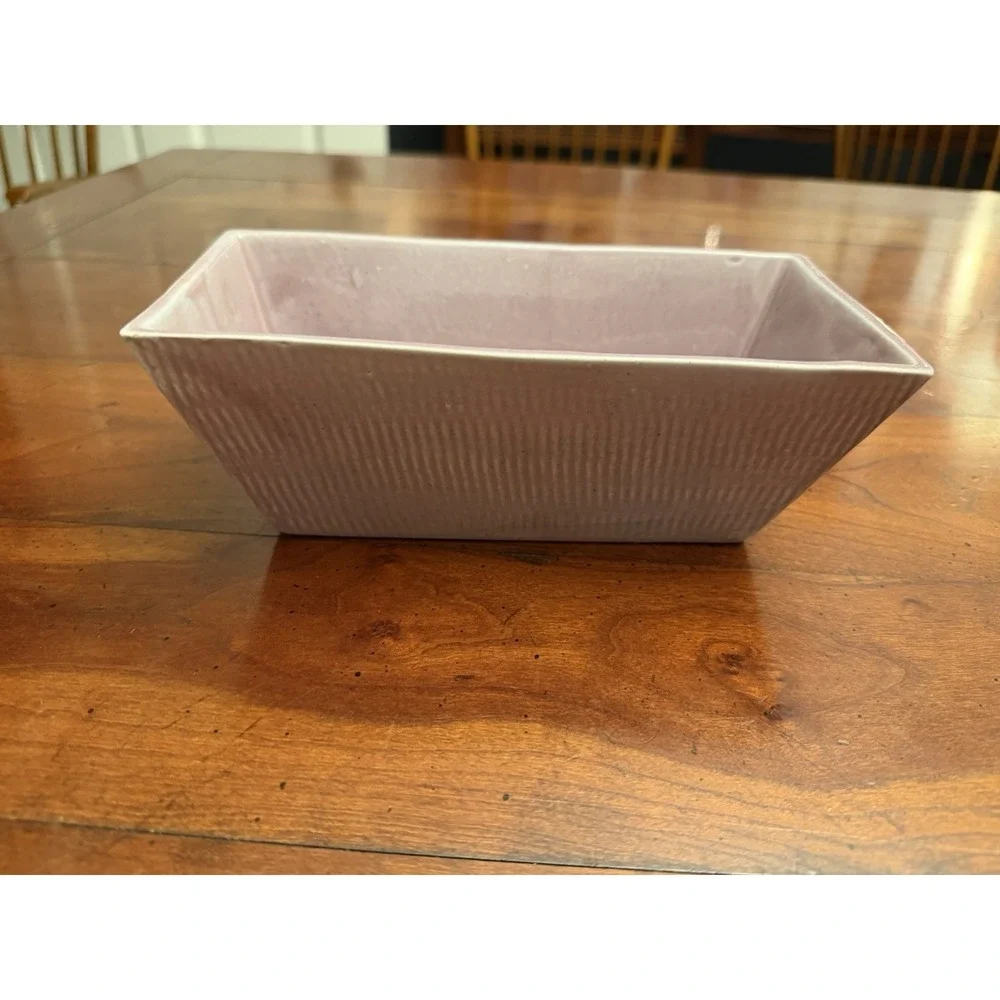 Vintage‎ MCM Art Deco Pink Rectangular Planter